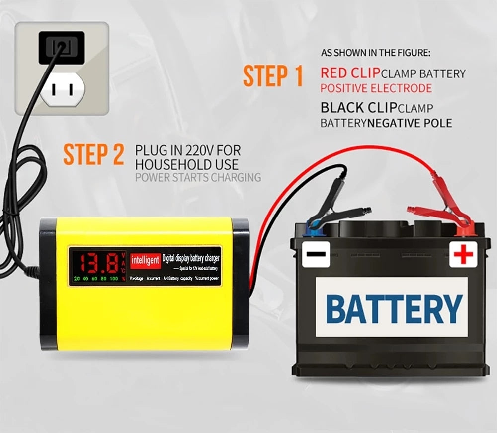 Chargeur de Batterie Auto Intelligent 12V 2A : Recharge Rapide et Facile !