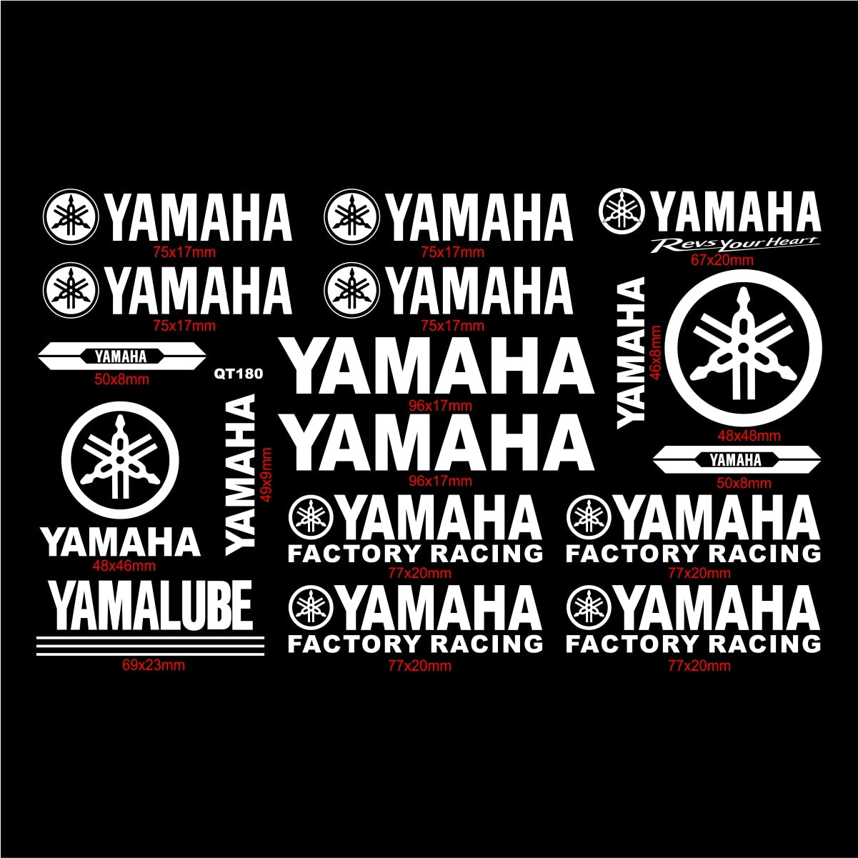 Autocollant Yamaha Original pour Moto : Logo Transparent