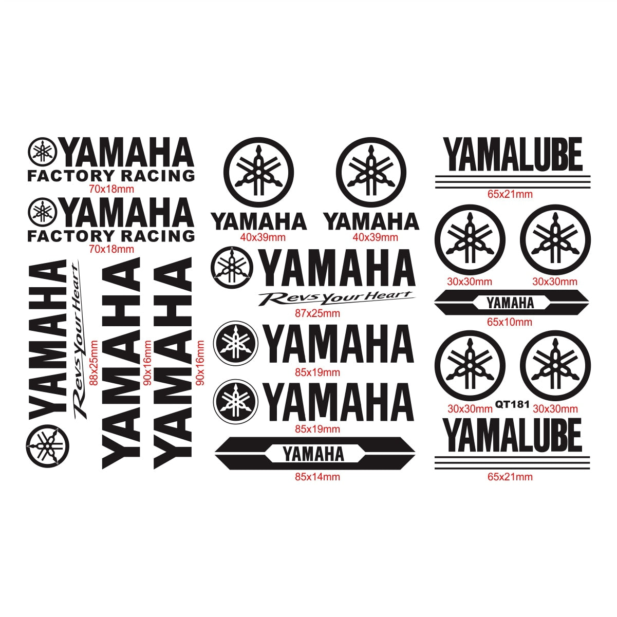 Autocollant Yamaha Original pour Moto : Logo Transparent