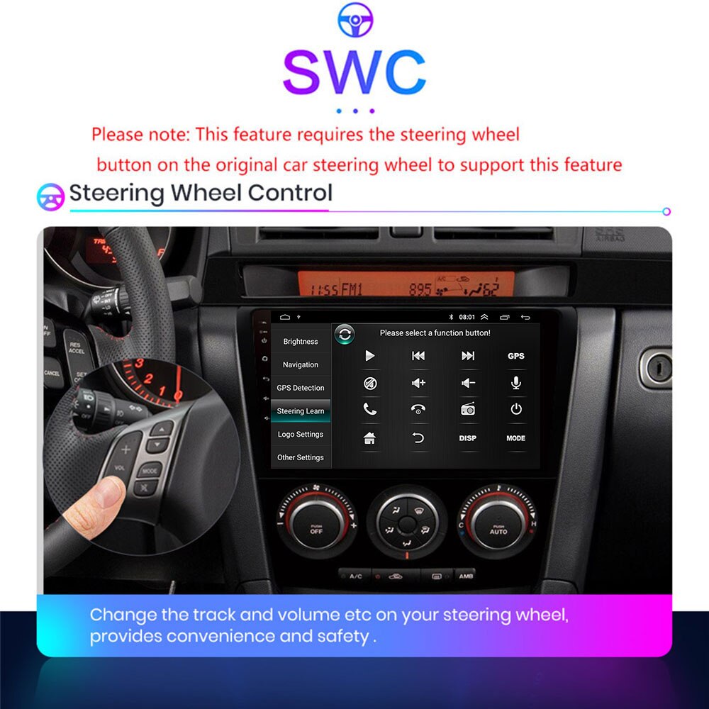 Auto Radio 2DIN HD 9/10 pouces pour Mazda 3 : Conduite Connectée avec Android Auto et CarPlay !