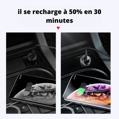 Adaptateur Voiture Double USB : Chargez vos Appareils en Toute Simplicité !